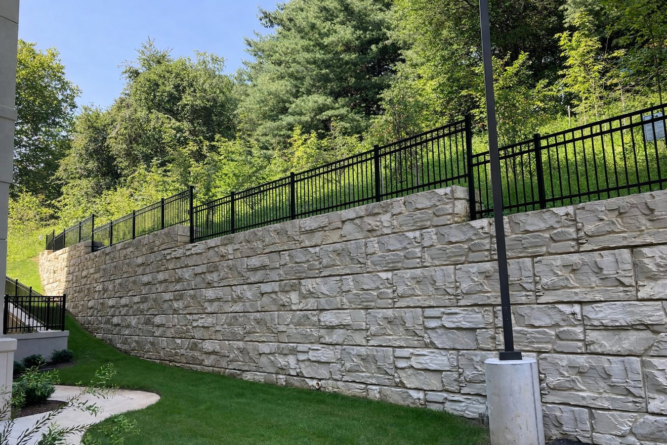 Retaining wall construction